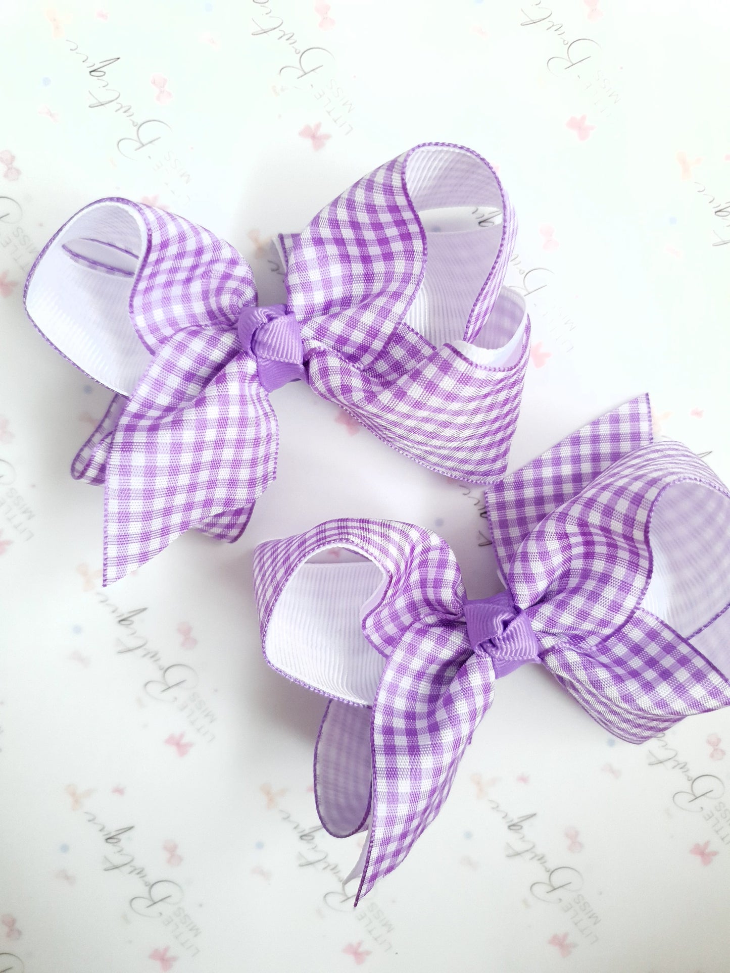 Ribbon Gingham Bows - 8 Colours
