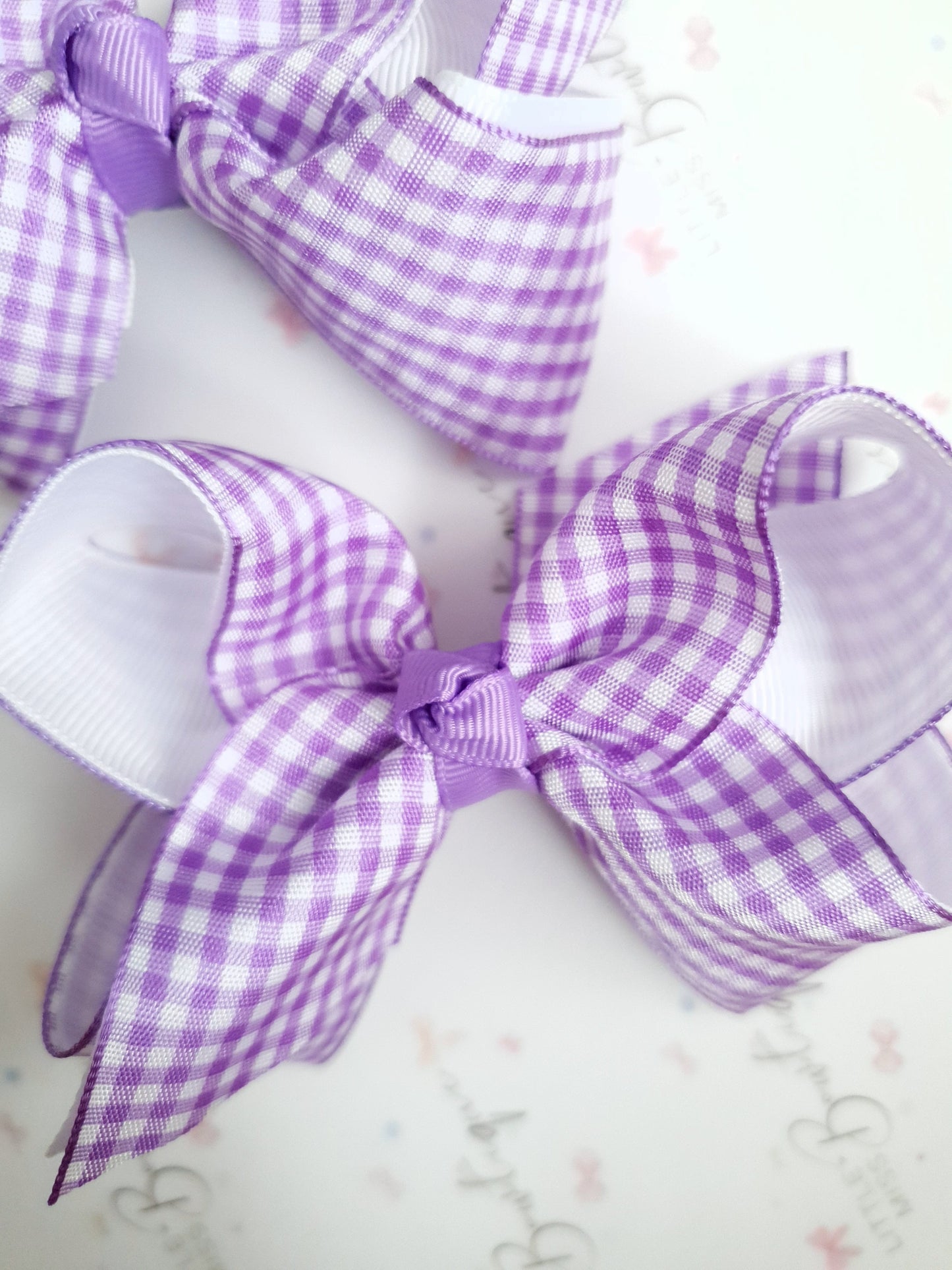 Ribbon Gingham Bows - 8 Colours