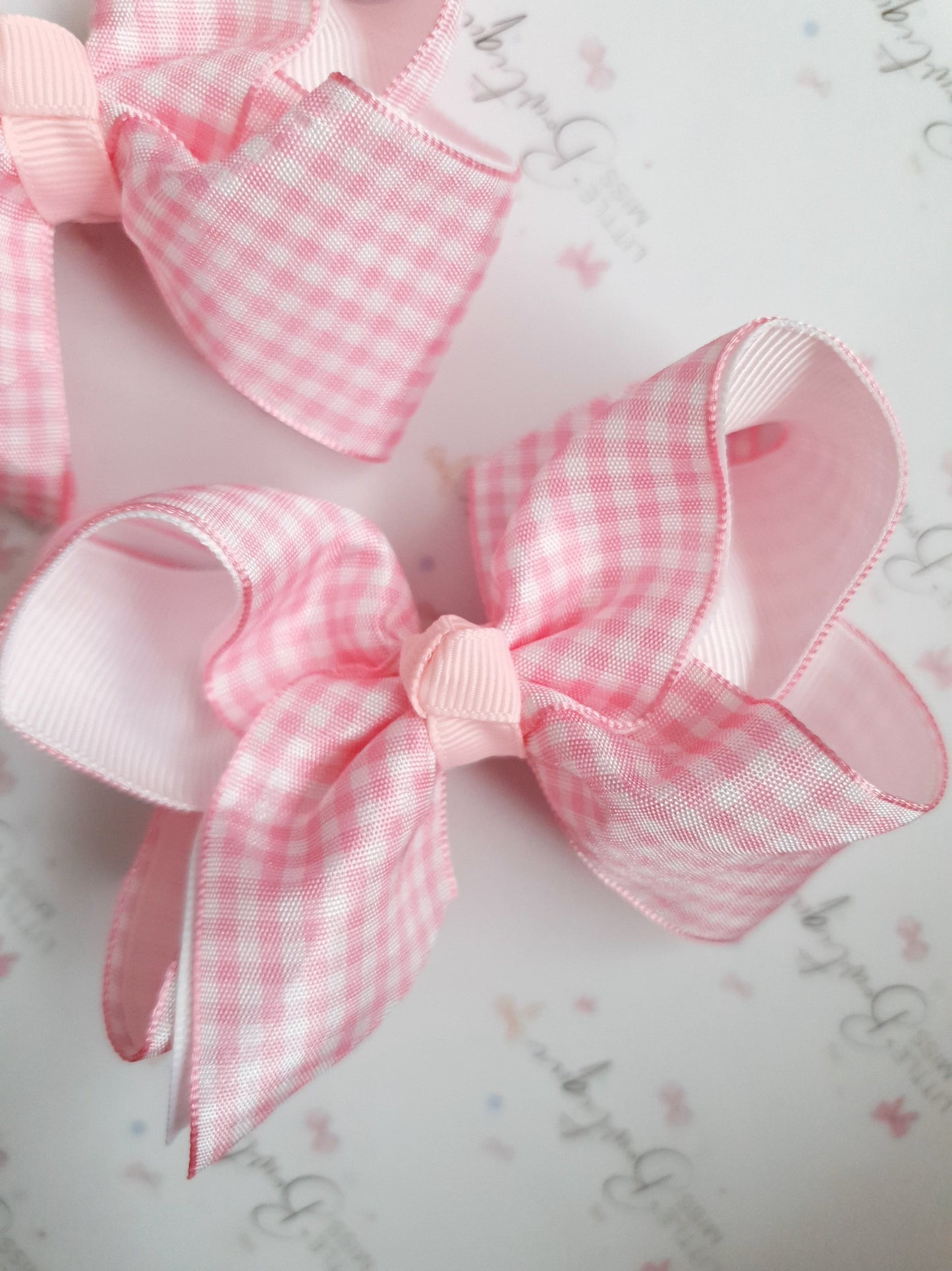 Ribbon Gingham Bows - 8 Colours
