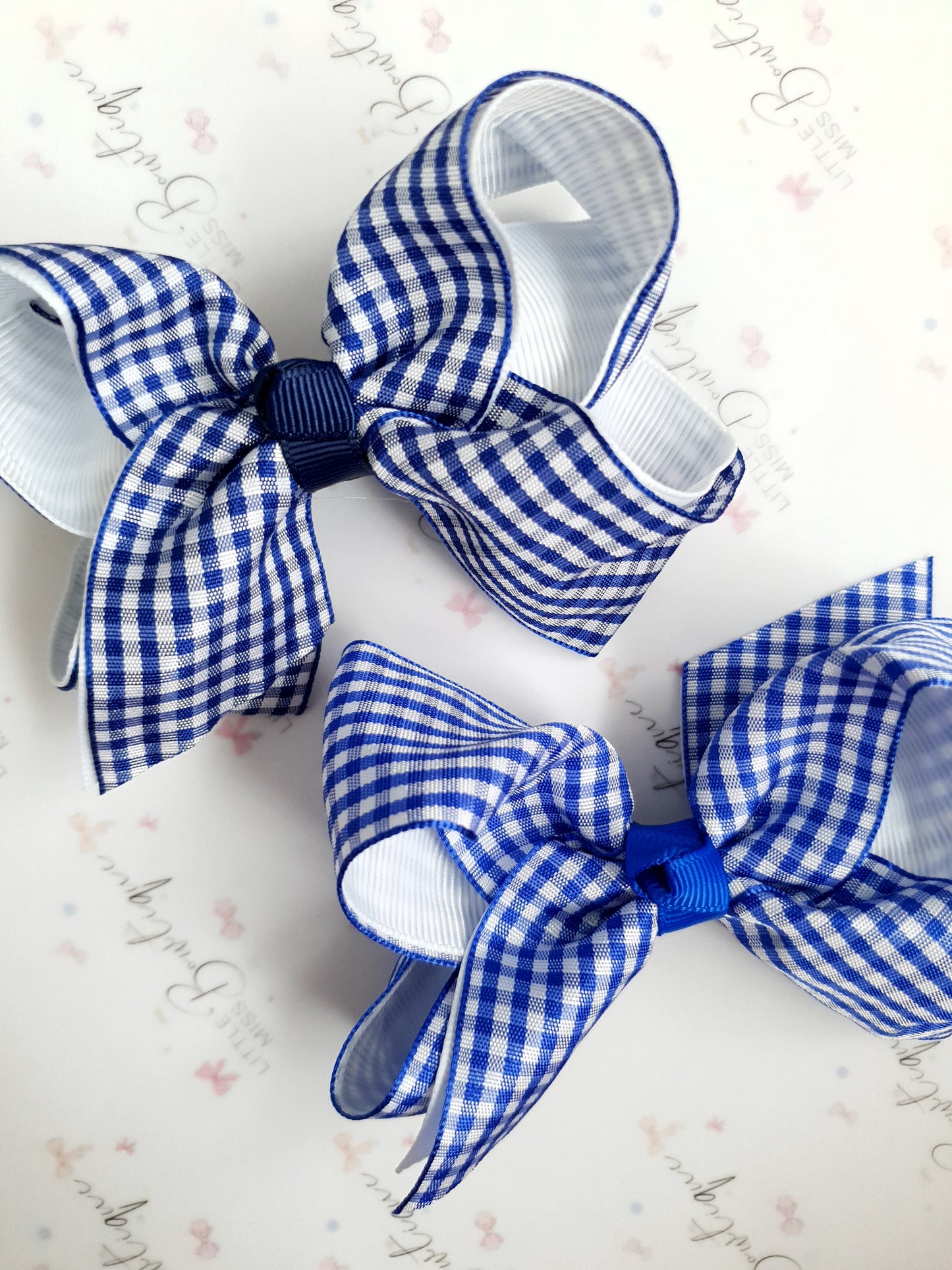 Ribbon Gingham Bows - 8 Colours