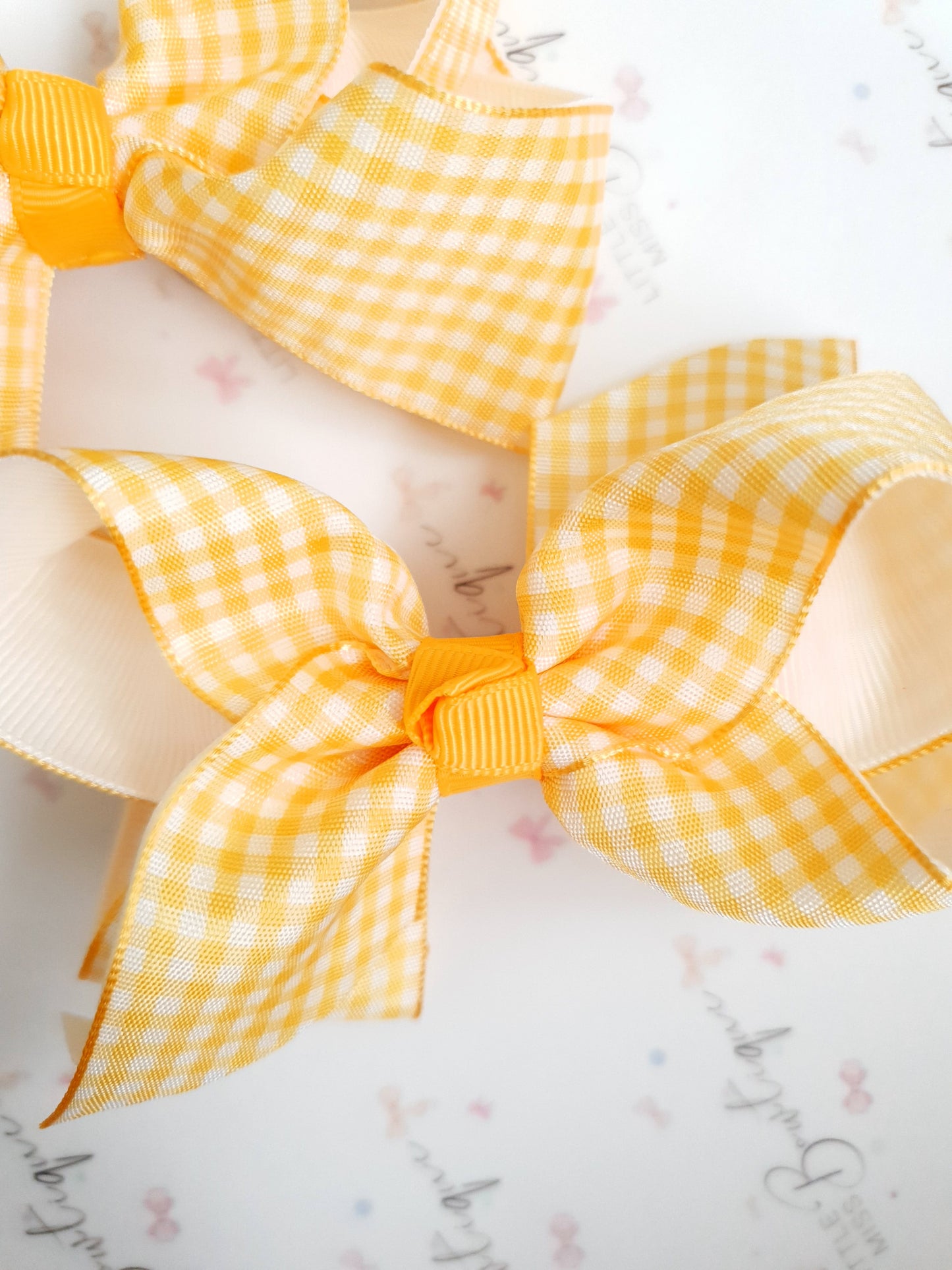 Ribbon Gingham Bows - 8 Colours
