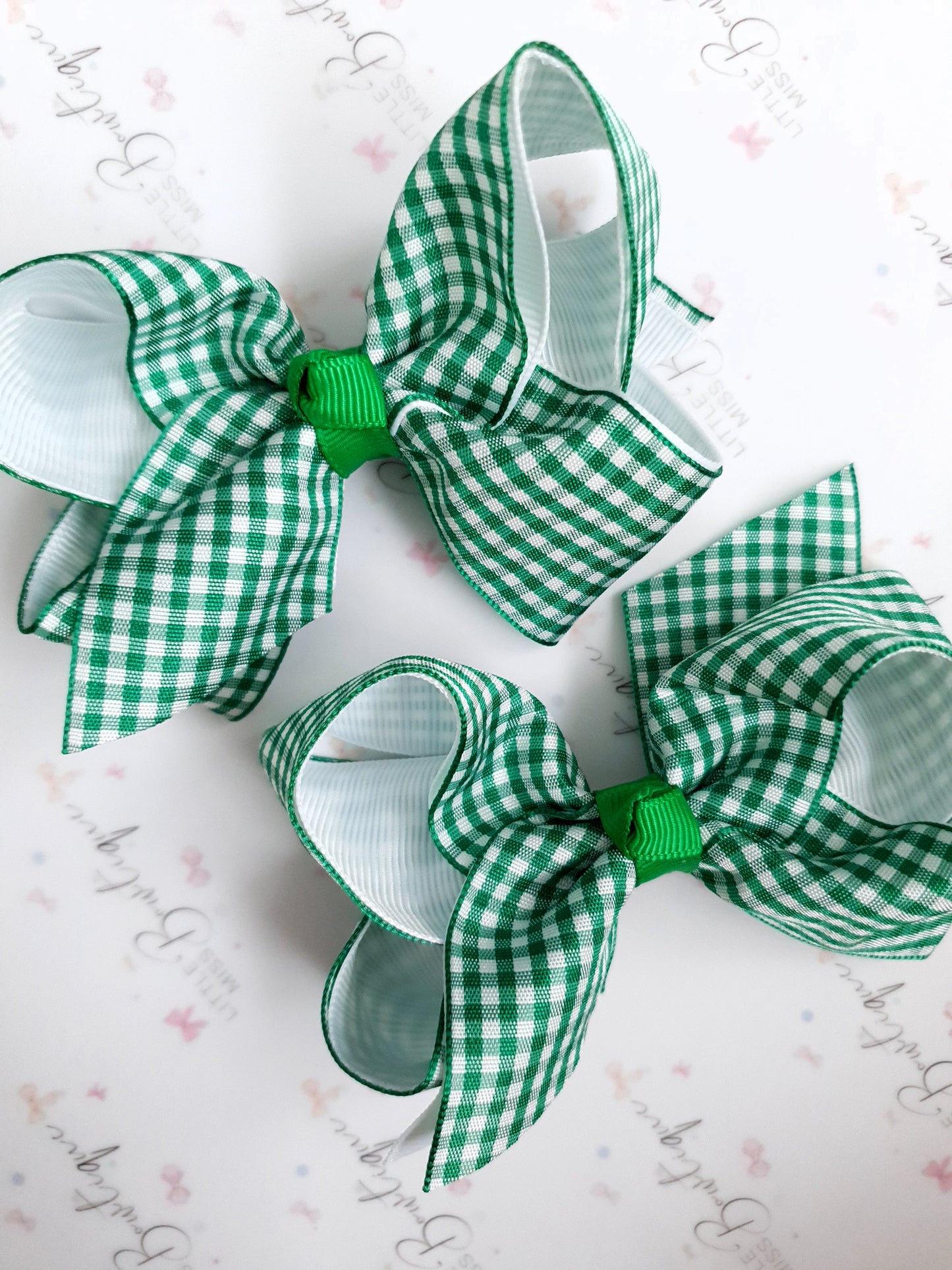 Ribbon Gingham Bows - 8 Colours