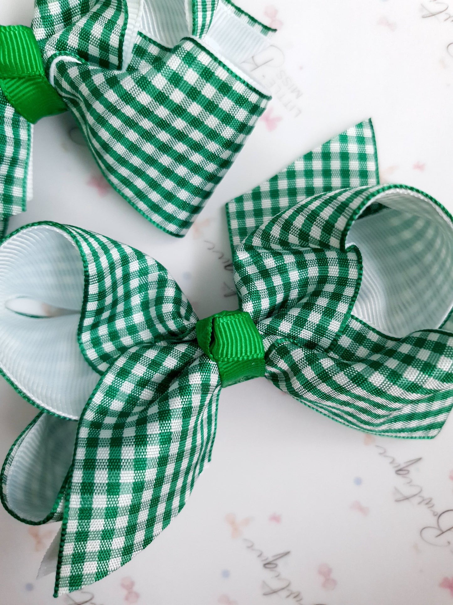 Ribbon Gingham Bows - 8 Colours
