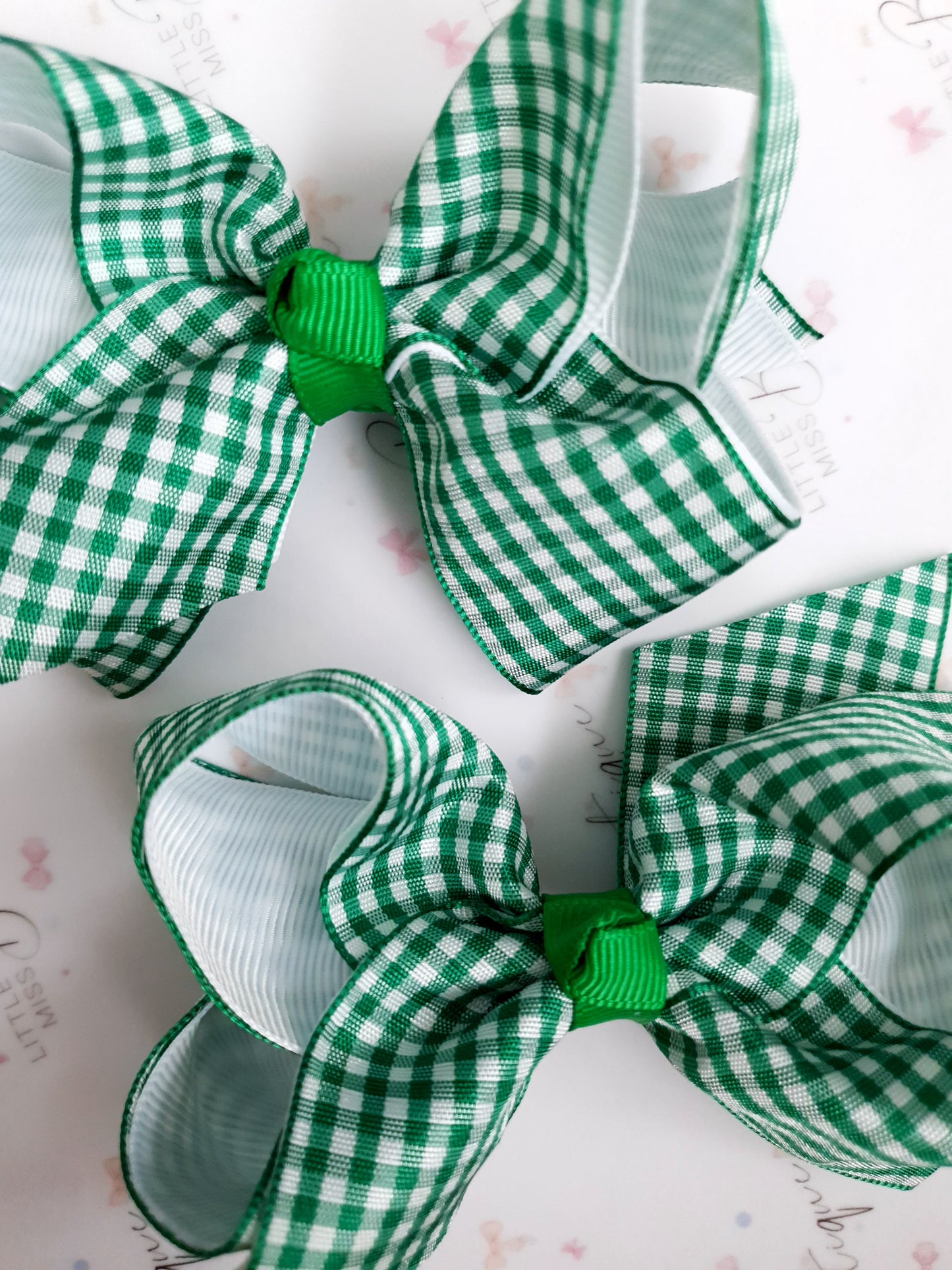 Ribbon Gingham Bows - 8 Colours