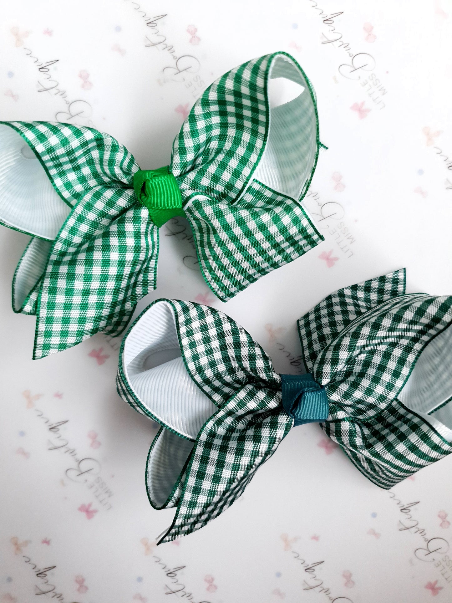 Ribbon Gingham Bows - 8 Colours