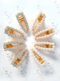 Pearl/Diamonte Daisy Clips