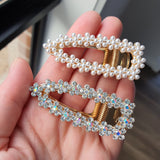 Pearl/Diamonte Daisy Clips