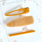 Mustard Fringe Clip Set