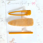 Mustard Fringe Clip Set