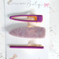 Purple fringe Clip Set (3pk)
