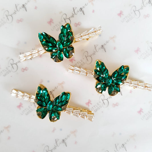 Butterfly Rhinestone Luxe Hair Clip