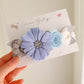Blue Floral Felt Headband