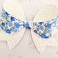 Blue Floral Serene Bow
