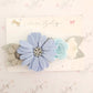 Blue Floral Felt Headband