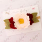 Burgundy/Pink floral felt headband