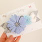 Blue Floral Felt Headband