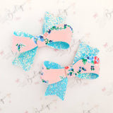 Blue Floral Sophia Bow
