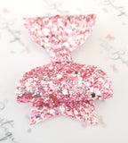 Princess Pink Glitter Bow