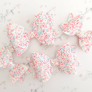 Bubble Gum Glitter Bows