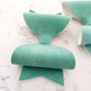 suede bow, handmade bow, bow, hair clip, little miss bowtique