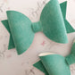 Jade Green Suede Bow