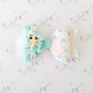 Minty Deluxe Mermaid Bow