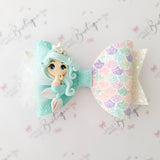 Minty Deluxe Mermaid Bow
