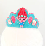 Trolls, Poppy Trolls, Tiara, Birthday Crown, Girls Hair accessories, handmade headband, kids headband, baby headband