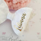 White Velvet Personalised Bow