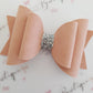Suede Dusty Pink Double Bow