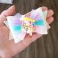 Rainbow Unicorn Girl Bow