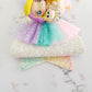 Rainbow Unicorn Girl Bow