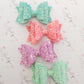 Frosted Glitter Double Bows