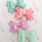 Frosted Glitter Double Bows