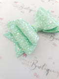 Frosted Glitter Double Bows