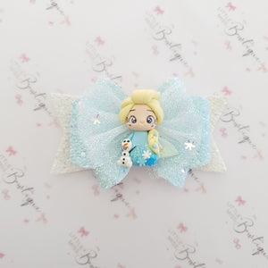 Elsa Inspired Clay Bow