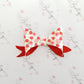 Red Spring Floral Glitter Bow