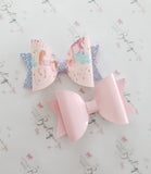 Pink Unicorn Bow Set