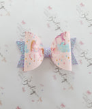 Pink Unicorn Bow Set
