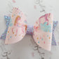 Pink Unicorn Bow Set