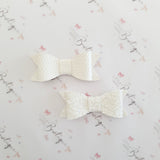 White School Bows