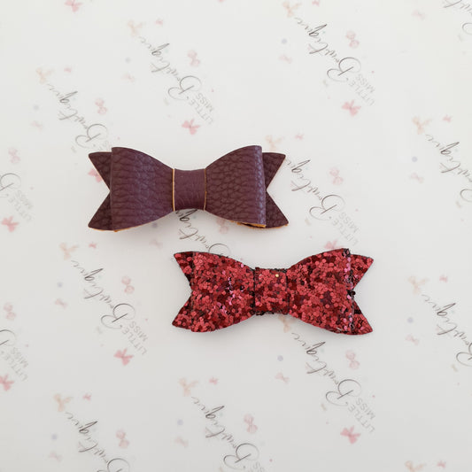 Burgundy Indie Bows
