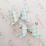 Cherry Gingham Bow