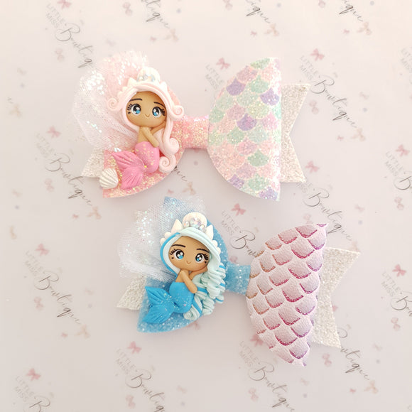Blue/Pink Mermaid Bows!