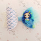 Blue/Teal Mermaid Bows