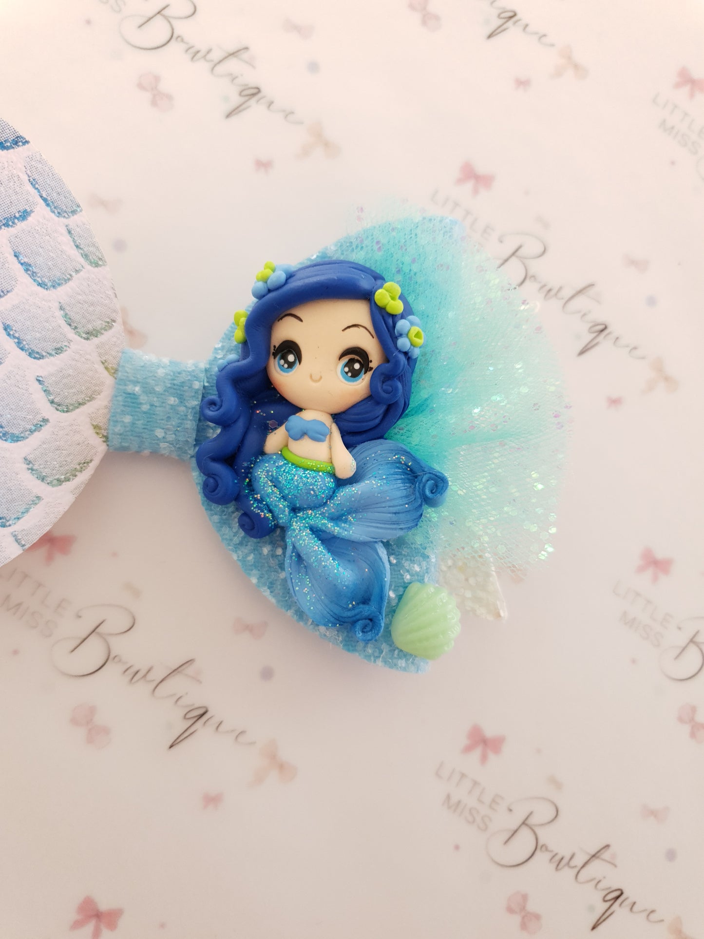 Blue/Teal Mermaid Bows