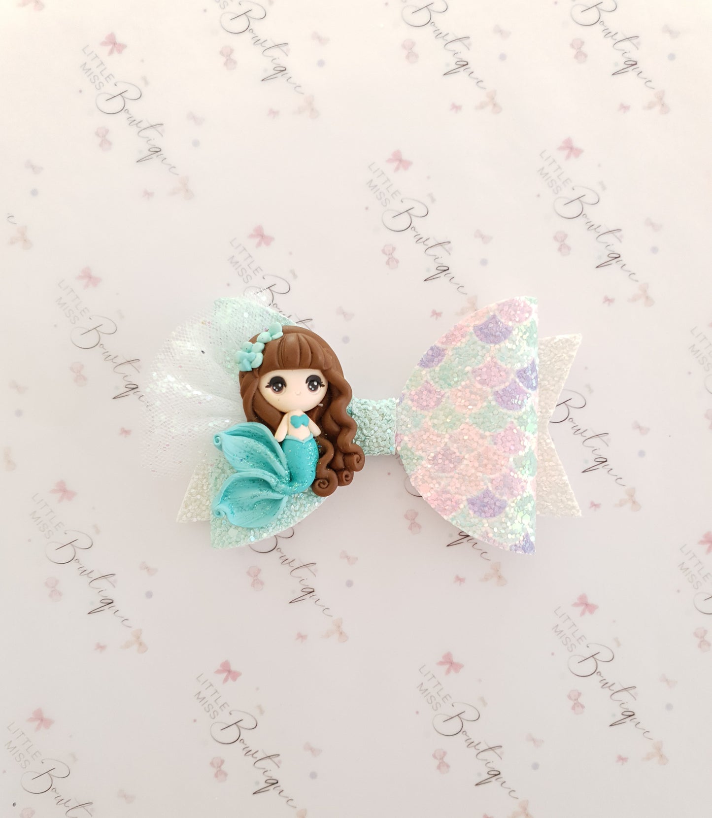 Blue/Teal Mermaid Bows