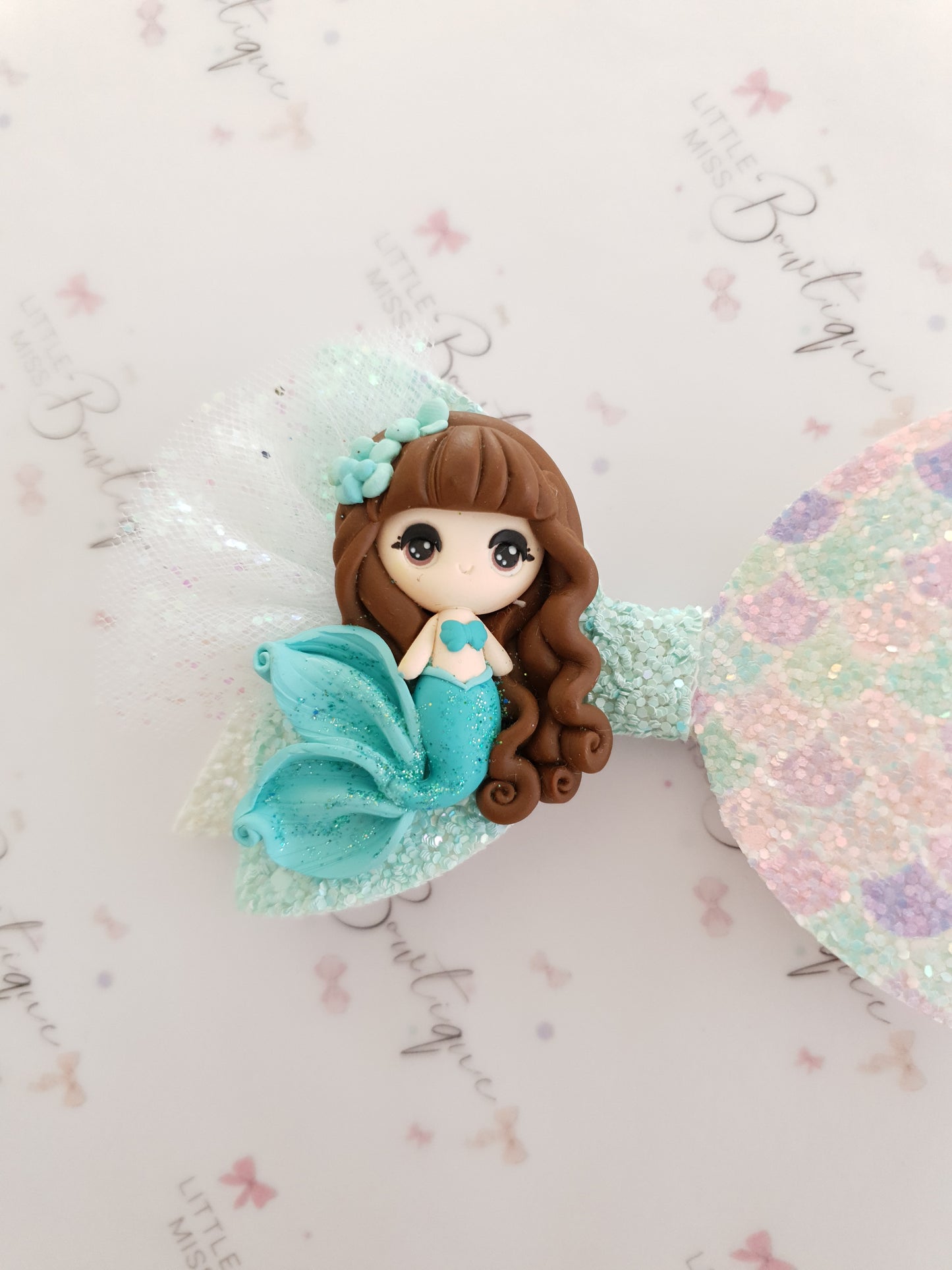 Blue/Teal Mermaid Bows