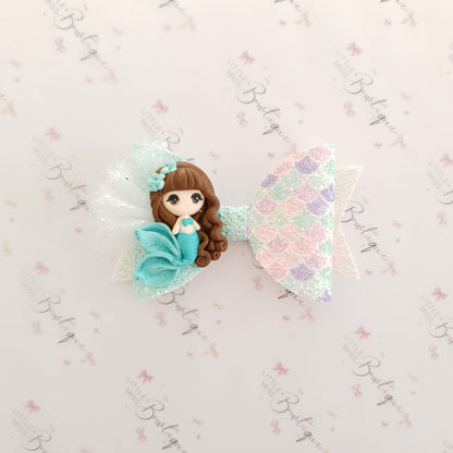 Blue/Teal Mermaid Bows