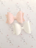 Vintage Embossed Faux Leather Bows